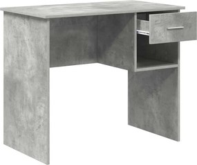 vidaXL Γραφείο Σκυρόδεμα Γκρι 90 x 49 x 75 cm Επεξεργασμένο Ξύλο