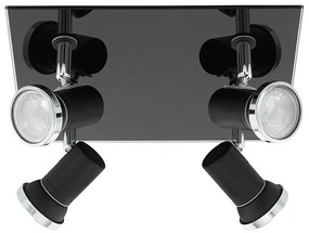 Φωτιστικό Σποτ Eglo 33678 TAMARA 1 Μαύρο Ματ (Black Mat)|Χρώμιο (Chrome) 3000K