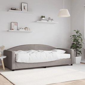 vidaXL Καναπές Κρεβάτι με Στρώμα Taupe 90 x 200 εκ. Υφασμάτινο