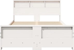 vidaXL Σκελετός Κρεβατιού Λευκό 140 x 190 cm Επεξεργασμένο ξύλο