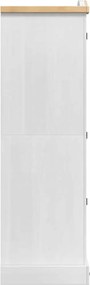 vidaXL Ντουλάπι Corona Λευκό 101 x 52 x 170 εκ Στερεά ξυλεία πεύκου