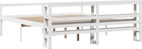 vidaXL Κρεβάτι Ηλικιωμένου με Κεφαλάρι Λευκό 180x200 εκ. Μασίφ Πεύκο