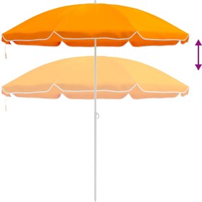 vidaXL Ομπρέλα Κήπου 160 cm 170T πολυεστέρας Πορτοκαλί