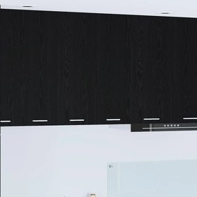 vidaXL Κρεμαστό ντουλάπι με αποθήκευση Μαύρη Οξυά 60 x 31 x 80 εκ.