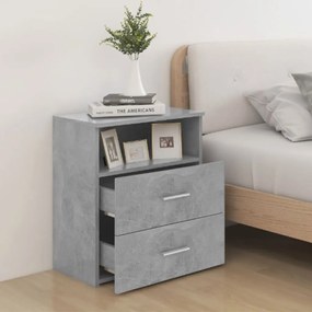 vidaXL Κομοδίνο Γκρι Σκυροδέματος 50 x 32 x 60 εκ.
