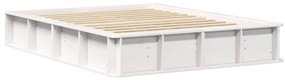 vidaXL Σκελετός Κρεβατιού Λευκό 210 x 118 x 30 εκ Στερεά ξυλεία πεύκου