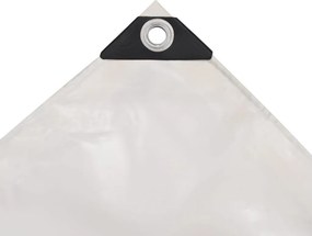 vidaXL Μουσαμάς Λευκός 1,5 x 6 μ. 650 γρ./μ.²