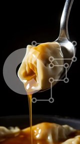 Intra Συλλεκτικό Ξύλινο Παζλ Plywood 4mm - Περιχύνετε τη σάλτσα πάνω σε ζυμαρικά με ένα κουτάλι Σε Ξύλινο Κουτί - Διαστάσεις: 10x10 cm – 25 κομμάτια