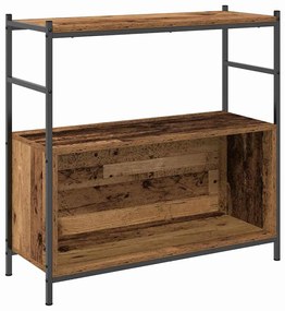 vidaXL Ράφι Βιβλίων Καπνιστή δρυς 80 x 30 x 78.5 εκ Επεξεργασμένο ξύλο