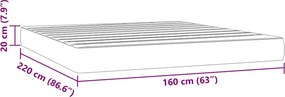 vidaXL Στρώμα με Pocket Springs 160 x 220 x 20 εκ Μαύρο