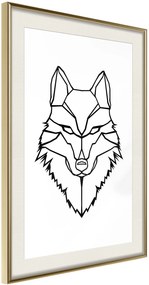 Αφίσα - Wolf Look - 30x45 - Χρυσό - Με πασπαρτού