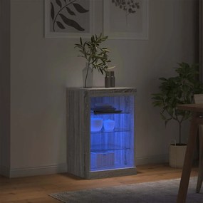 vidaXL Μπουφές με LED Γκρι Sonoma 41 x 37 x 67 εκ.