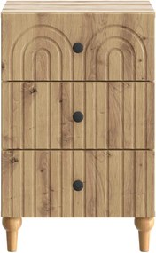 vidaXL Κομοδίνο Artisan Δρυς 43x 41 x 66,5 εκ Επεξεργασμένο Ξύλο