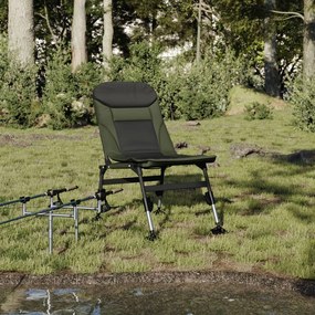 Καρέκλα Ψαρέματος με Ρυθμιζ. Πόδια Λάσπης Πτυσσόμενη Πράσινη