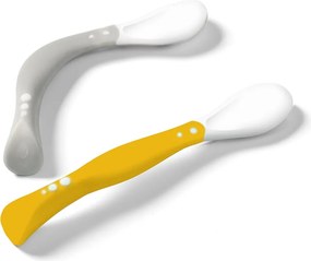 Κουτάλια Φαγητού (Σετ 2τμχ) BabyOno Grey-Yellow BN1066/05