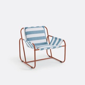 Καρέκλα κήπου, από ατσάλι και ριγέ ύφασμα, Zilly