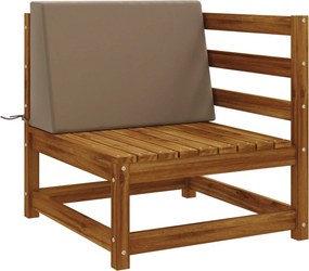 vidaXL Μαξιλάρι πλάτης SOEST 100% Πολυεστέρας Taupe 60 x 20 x 40 cm