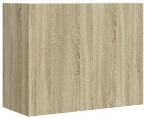 vidaXL Ντουλάπι Τοίχου Sonoma Δρυς 75x35x60 εκ. Επεξεργασμένο Ξύλο