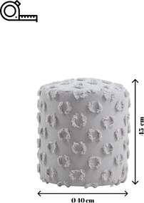 Tuffet Astrid - Grey Grey