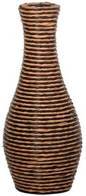 Βάζο 374-225-617 50cm Natural-Black Rattan,Artificial Leather