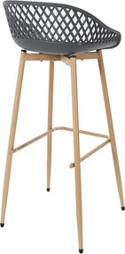 ΚΑΡΈΚΛΕΣ &amp; ΠΟΛΥΘΡΌΝΕΣ ΚΉΠΟΥ BAR STOOL MALAGA GREY M2 HDO7286