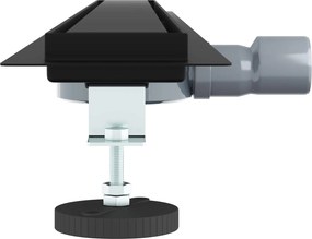 vidaXL Σιφόνι ντους 2-σε-1 με 360° σιφόνι Μαύρο 100 cm