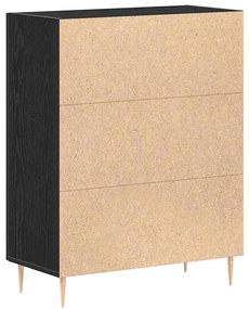 vidaXL Μπουφές Μαύρη δρυς 69.5 x 34 x 90 εκ. Επεξεργασμένο ξύλο