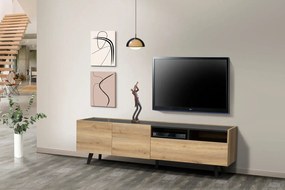 Έπιπλο TV Milano 220, 220x45x55, Χρώμα Whiskey, Μελαμίνη