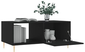 vidaXL Τραπεζάκι Σαλονιού Μαύρο 90x50x40 εκ. Επεξεργασμένο Ξύλο