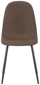 Καρέκλα Bella καφέ ύφασμα-πόδι μαύρο μέταλλο 43x52x88εκ 43x52x88 εκ.