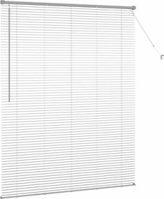 vidaXL Βενετσιάνικες Ρόδες Ασημί 175 x 145 εκ Αλουμίνιο