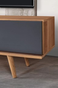 Έπιπλο Τηλεόρασης Καρυδί / Ανθρακί DAFLOR 160x35x18