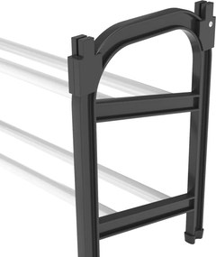 vidaXL Παπουτσοθήκη Επεκτεινόμενη με 2 Ράφια 119 x 24 x 37 εκ.
