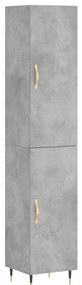 vidaXL Ντουλάπι Γκρι Σκυροδέματος 34,5x34x180 εκ. Επεξεργασμένο Ξύλο