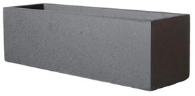 Supergreens Γλάστρα Πήλινη Ορθογώνια ''Terazzo'' Μαύρη M 70x25x23 εκ.