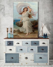 Αναγεννησιακός πίνακας σε καμβά με γυναίκα KNV800 45cm x 65cm