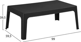 ΣΕΤ LOUNGE 4ΤΜΧ SLEEK HM21275.02 ΜΑΥΡΟ ΠΟΛΥΠΡΟΠΥΛΕΝΙΟ