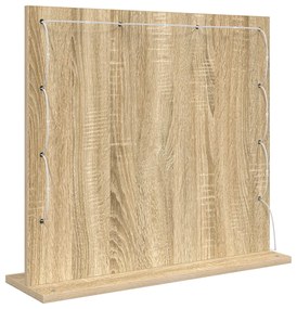 vidaXL Καθρέφτης Vanity με Φώτα LED Sonoma Oak 60x55x18 εκ.