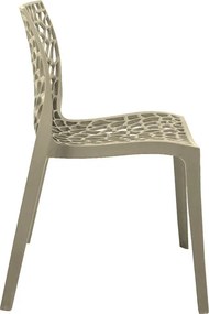 Καρέκλα Hush pakoworld pp σε cappuccino απόχρωση 50x57x81εκ