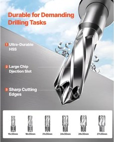 Magnetic Drill 1450W 2878 lbf Portable Mag Drill Press 2 in Boring Diameter