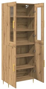 vidaXL Highboard Επιτοίχιο 2 pcs artisan δρυς 69.5 x 34 x 180 εκ.