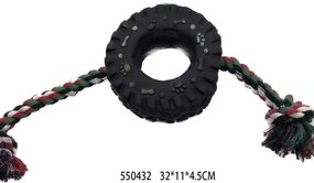 Παιχνίδι σκύλου Latex με σχοινί - 32x11x4.5cm - 12pcs - 550432