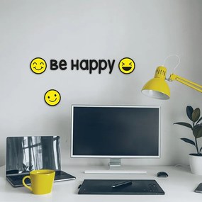 Be Happy αυτοκόλλητα τοίχου βινυλίου S (59518) Ango