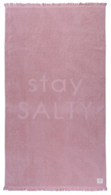 Πετσέτα Θαλάσσης Stay Salty Pink Nef-Nef Θαλάσσης 90x170cm 100% Βαμβάκι