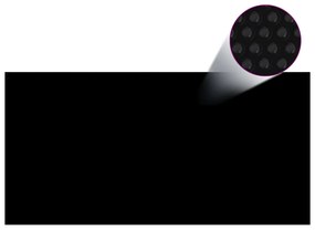 vidaXL Κάλυμμα Πισίνας Μαύρο 600 x 300 εκ. από Πολυαιθυλένιο