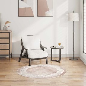vidaXL Χαλί Πλενόμενο Αντιολισθητικό Μπεζ 120 εκ.