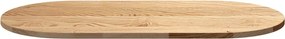 vidaXL Επιτραπέζια επιφάνεια 100x50x2 cm μασίφ ξύλο δρυς οβάλ