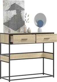 vidaXL Τραπέζι Κονσόλα Sonoma Δρυς 90x35x80 εκ. Επεξεργασμένο Ξύλο