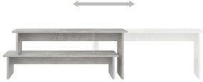 vidaXL Έπιπλο Τηλεόρασης Γκρι Σκυροδέματος 180x30x43 εκ. Μοριοσανίδα