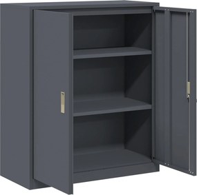 vidaXL Ντουλάπι αποθήκευσης Ανθρακί 90 x 40 x 105 cm Ατσάλι
